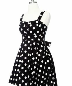 IXIA2 Missy Big Polka Dot Black Dress