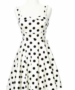 Varga Pin Up Dresses Merry Marilyn Polka Dot Dress - White