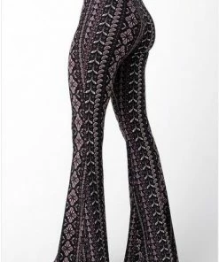 BEAR DANCE Pants & Jeans Bell Bottom Paisley Pant Purple