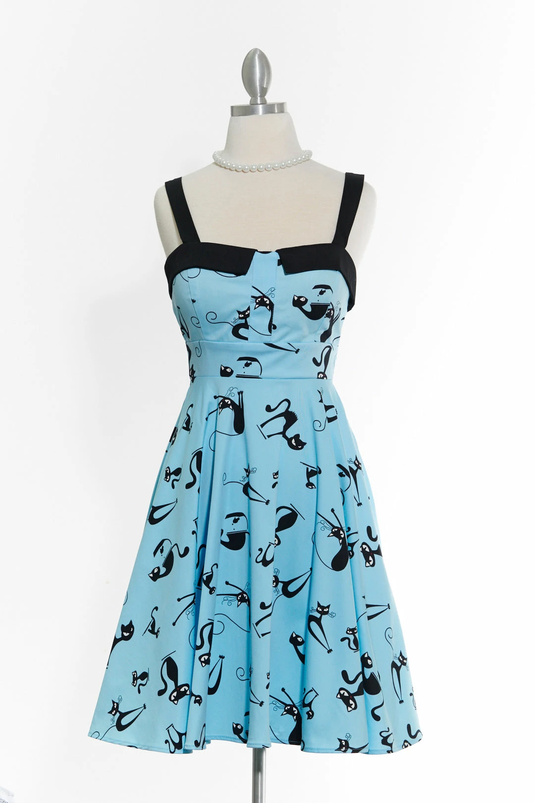 Varga Pin Up Dresses Steal Hearts- Black Strap Dress 3 Varga Pin Up Dresses Steal Hearts- Black Strap Dress