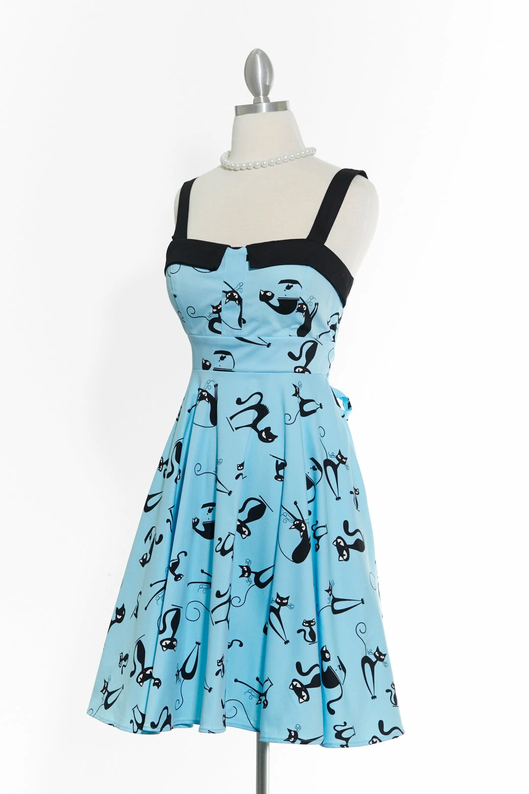 Varga Pin Up Dresses Steal Hearts- Black Strap Dress 4 Varga Pin Up Dresses Steal Hearts- Black Strap Dress