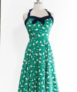 Varga Pin Up Dresses Cat ObsessedHalter Top Dress