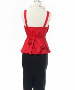 Varga Pretty In Peplum Red Top Peplum Tops 7 Varga Pretty In Peplum Red Top Peplum Tops