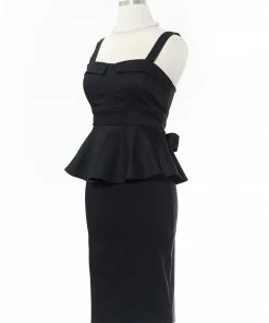 Varga Pretty In Peplum Black Top Peplum Tops