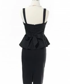 Varga Pretty In Peplum Black Top Peplum Tops