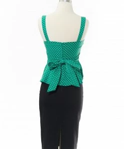 Varga Peplum Tops Pretty In Peplum Polka Dot Top