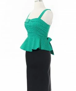 Varga Peplum Tops Pretty In Peplum Polka Dot Top