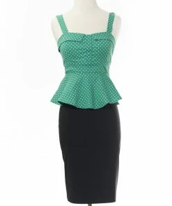 Varga Peplum Tops Pretty In Peplum Polka Dot Top