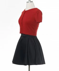 Varga Sweaters & Cardigans Honey Cropped Knitted Red Cardigan