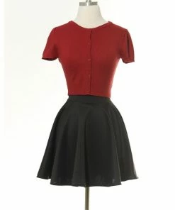 Varga Sweaters & Cardigans Honey Cropped Knitted Red Cardigan